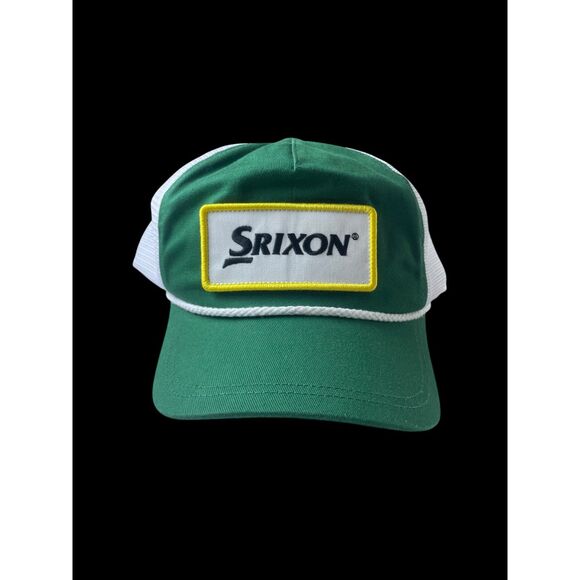 Srixon Golf Trucker Hat – Green/White Mesh Snapback – Rope Detail - Picture 1 of 4